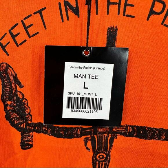 Cycology Feet in the Pedals Tee in orange Size L - Picture 5 of 6